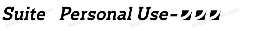 Suite   Personal Use字体转换